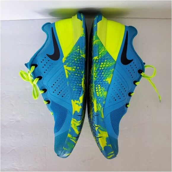 Nike Metcon 2 AMP Blue Glow Volt Neon Yellow CrossFit Size 7 Y2K Retro Sport - Picture 5 of 11